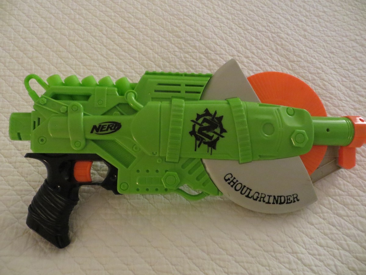 NERF Zombie Strike Ghoulgrinder Blaster Rotating Nerf Gun Ghoul