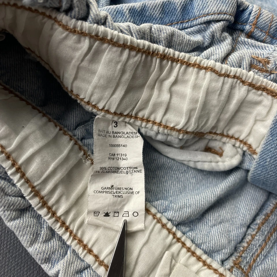 Pantalones Cortos Vaqueros Garage Niñas Talla 3 Bolsa de Papel Cintura Alta Puños Azul Jean De Colección Foto 4 de 4