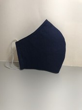 Face Mask Unisex Washable With Filter Pocket and Nose wire  size regular blue 