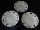 3 DANBURY MINT dinnerware RIMMED SOUP BOWLS pomeranian dog NEVER USED! EXCELLENT — photo 10