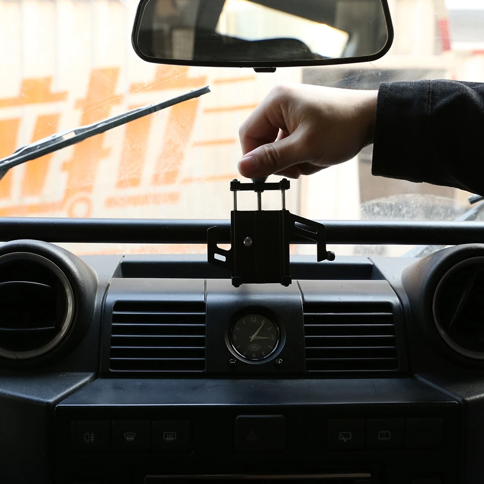 Soporte de aluminio para teléfono móvil Land Rover Defender 90 110 130 2004-18 Foto 4 de 4