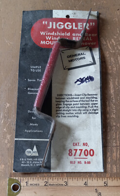S & G Tool Aid ''Jiggler'' Windshield Remover Tool, #87700 - NOS