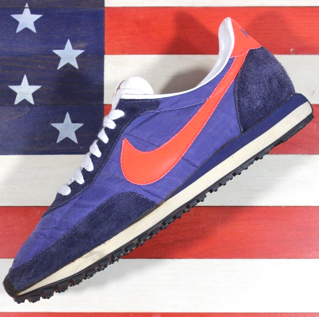 Vintage 1979 NIKE Waffle 2 II Running Shoes 79 70s 80s Navy-Blue