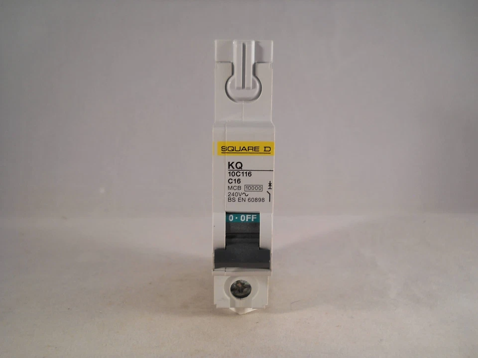 Square D KQ MCB 16 Amp Type C Single Pole 16A Circuit Breaker C16 KQ10C116 - Image 2 of 4