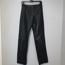 New NWT $199 Zara Black Leather Pants Unit.02 Extra Small Medium 3461/286