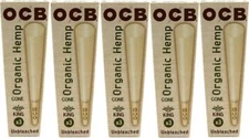 OCB Organic Cones King Size (109mm) Pre Rolled Unbleached Cones (5 Packs)