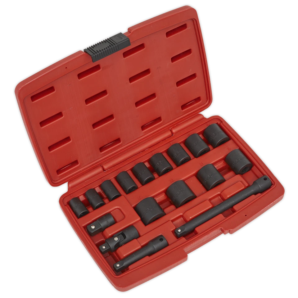 Juego de Llaves de Vaso 17pc 1cmSq Unidad Métrica AK68217 Sealey Nuevo - Imagen 1 de 1