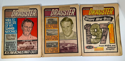 3 -National Dragster Newspapers 1971 January 1, 15 & 22