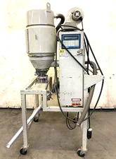 NOVATEC HOPPER W/ ROLLING STAND & DESICCANT DRYER W/ DISPLAY CONTROLS