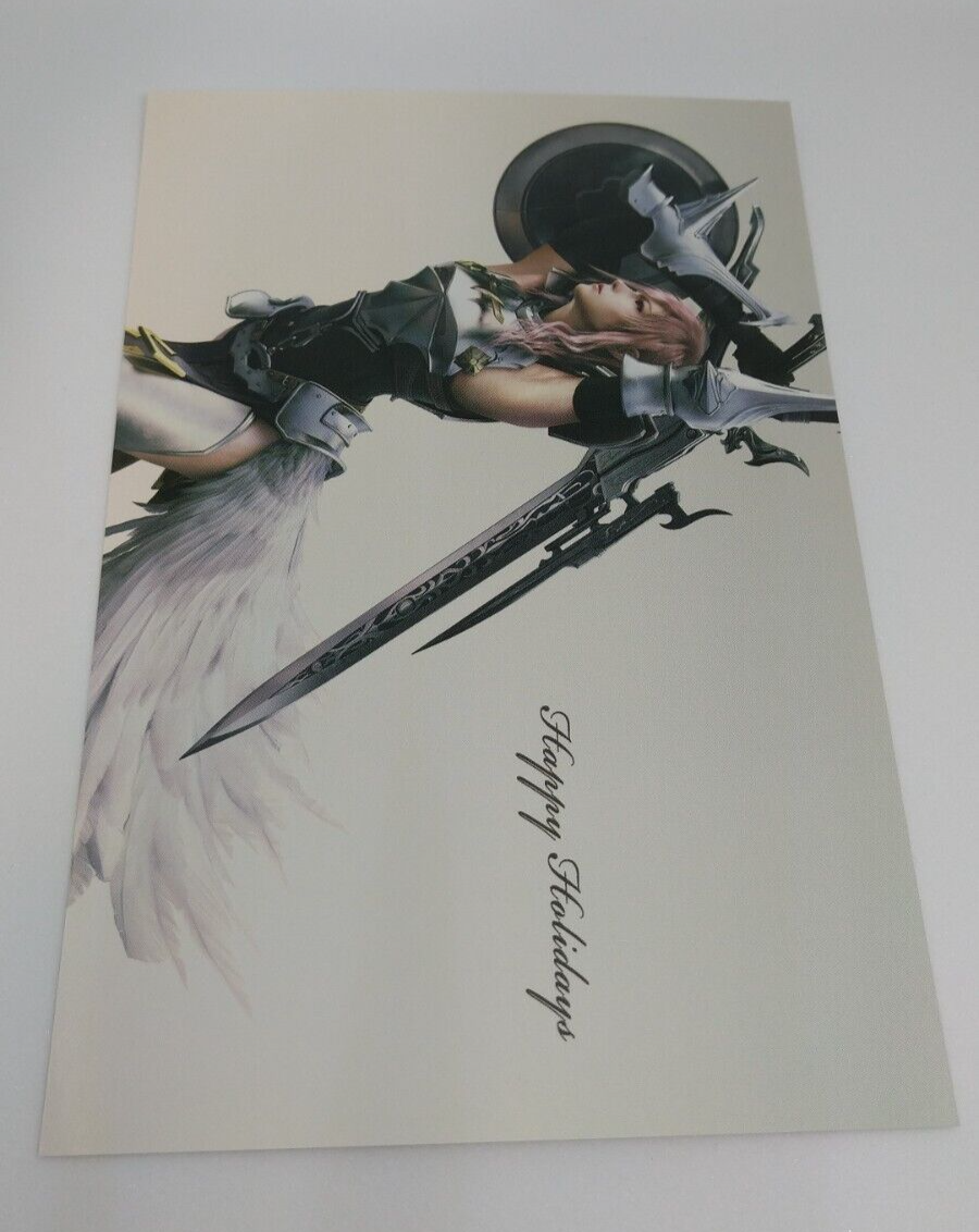 Final Fantasy 13 Lightning Square Enix Christmas Card Happy