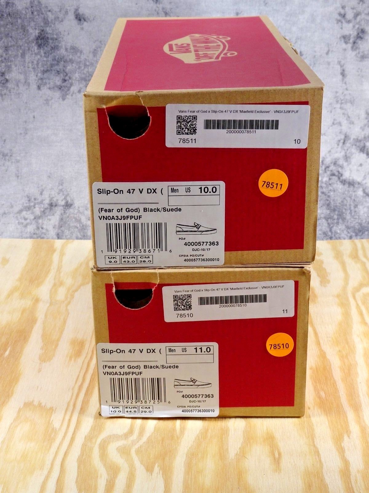 Vans Vans Vans Slip On 47 Fear of God Maxfield Black Suede Size 10 & 11 VN0A3J9FPUF 6f6f2e Vans Vans Vans Slip On 47 Fear of God Maxfield Black Suede Size 10 & 11 VN0A3J9FPUF 6f6f2e