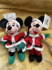 Vintage Mickey and Minnie christmas plush