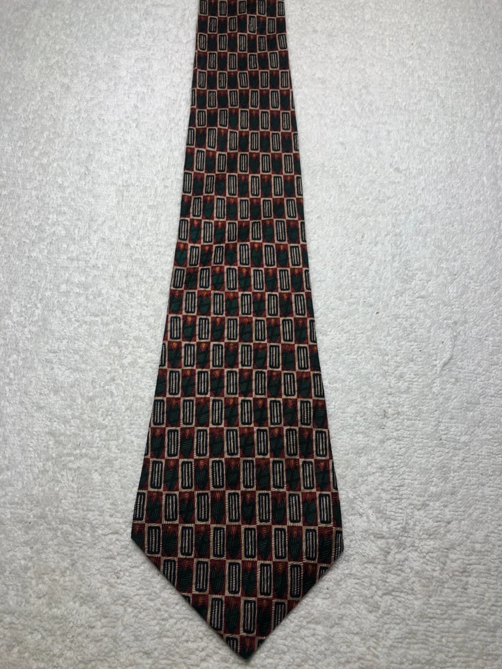 PRESWICK MOORE CORBATA HOMBRE BORGOÑA CON VERDE 4 X 59 Foto 2 de 4