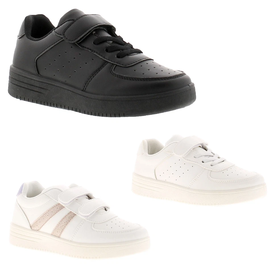 STYLO KINDER JUNGEN MÄDCHEN SNEAKER KINDER LOW TOP RUNNING GYM SPORT SCHULE PE SCHUHE