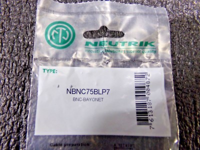 NBNC75BLP7X -  RF COAXIAL, UHD BNC PLUG, 75 OHM, CABLE (RC)