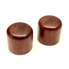  2 Bubinga Wood Dome Knobs for Guitar/Bass for 6mm Split Shaft WDMK-B