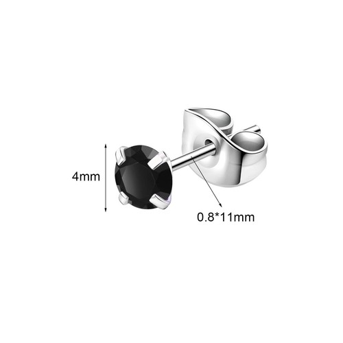 1 Pair 20G Stainless Steel Stud Earrings CZ Ear Studs Cartilage Piercing Jewelry - Picture 9 of 33