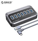 ORICO 7-Port USB 3.2 Hub USB-A Splitter Port Expander 5Gbps Fast M3U3-7A 10 BK