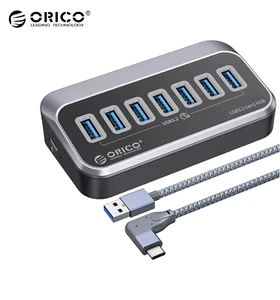 ORICO 7-Port USB 3.2 Hub USB-A Expandeur de port de Splitter 5Gbps Rapide M3U3-7A 10 BK