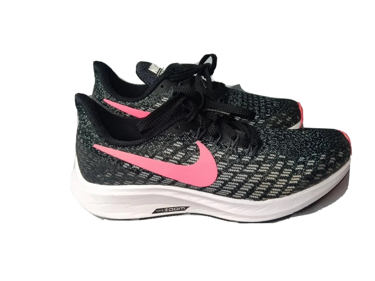 Nike Air Zoom Pegasus 35 Pink Black Youth Running Shoes Size 4Y