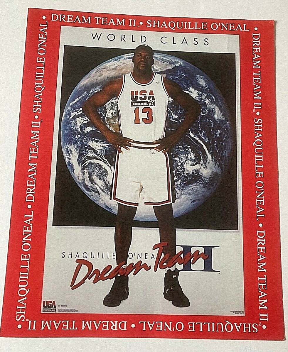 Shaquille O'Neil Dream Team II Poster Olympic USA Team NBA
