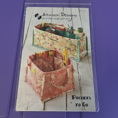 POCKETS TO GO Organizer & Carrier Bag SEWING PATTERN 2 Sizes by Atkinson Designs