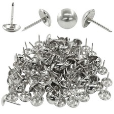 Waziaqoc 100 PCS Vintage Style Upholstery Tacks, Silver Upholstery Nails, 7/16 I