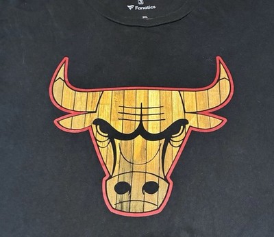 Fanatics Chicago Bulls T Shirt 3XL Hardwood Basketball Court Wood Grain Logo NBA