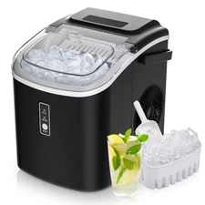 Countertop Portable Ice cube Bullet Maker Machine in 6Mins 26.5lbs Self-cleaning