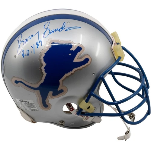 Barry Sanders Hand-Signed ✍️ Detroit Lions 🦁 Full Size Helmet with JSA COA🛡️