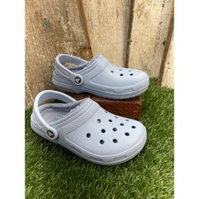 CROCS Lined Classic Clogs Baby Blue Women's 6