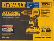 DeWalt DCD799L1 20V Atomic Compact Series Li-Ion 1/2" Cordless Hammer Drill Kit