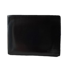 Coach Polished Calf Leather Bifold Pocket Men's Card Bill Wallet Vintage Spain