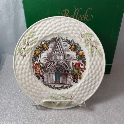 Belleek Ireland Christmas Ringing in The Holiday Collector Plate with box