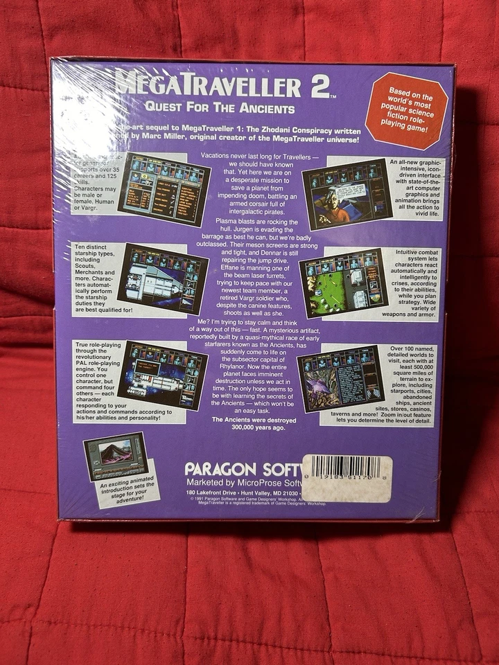 MegaTraveller 2 Quest For The Ancients Vintage IBM 3.5” PC Game Factory Sealed! - Image 2 of 4