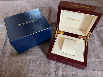Ulysse Nardin Wooden Watch Box Case Inner & Outer Box No Watch