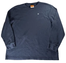 AND1 Thermal Long Sleeve Shirt Sz Men's XL Blue Streetball Basketball Pullover