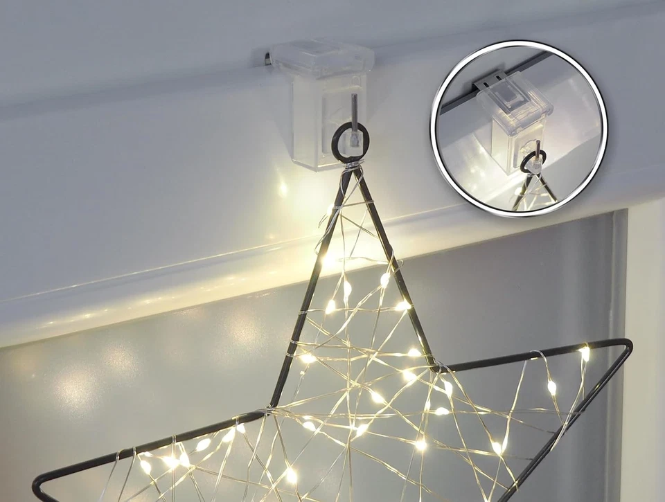 10 Ganci per Decorazione Finestre, Campo Di Serraggio: 10-27 Mm (Trasparente) - Immagine 4 di 4