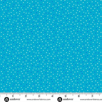Pips By Kim Schaefer For Andover Fabrics - Teal Ditsy Dot  #1032-T