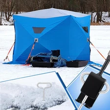 Ice Anchor Drill Adapter Ice Anchor Tool Iron Threaded Ground Nails Ice Shanty