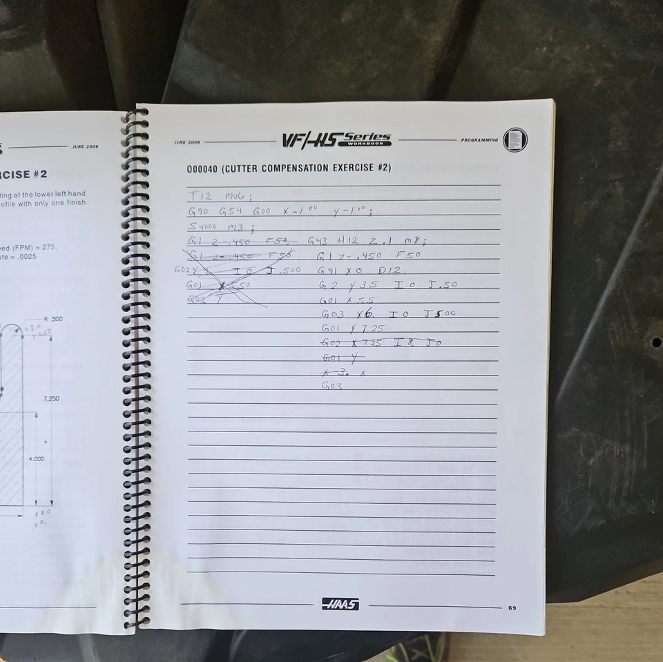 Pasta de trabalho de programação série HAAS VF/HS. Junho de 2006. Excelente. - Imagem 2 de 4