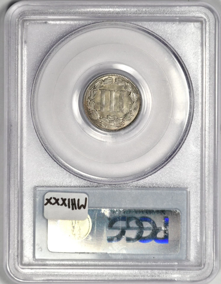 1870 3 CENT NICKEL 3CN ~ PCGS MS64 ~ GREAT LUSTER! - Image 4 of 4