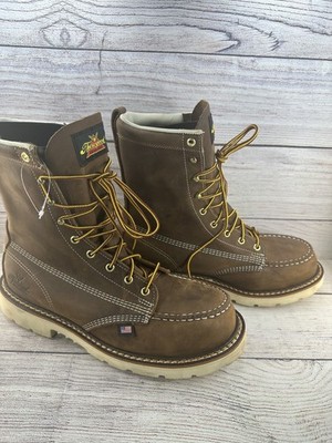 Thorogood Men's 8'' Crazyhorse Trail Safety Moc Steel Toe Work Boots Size 10 2E