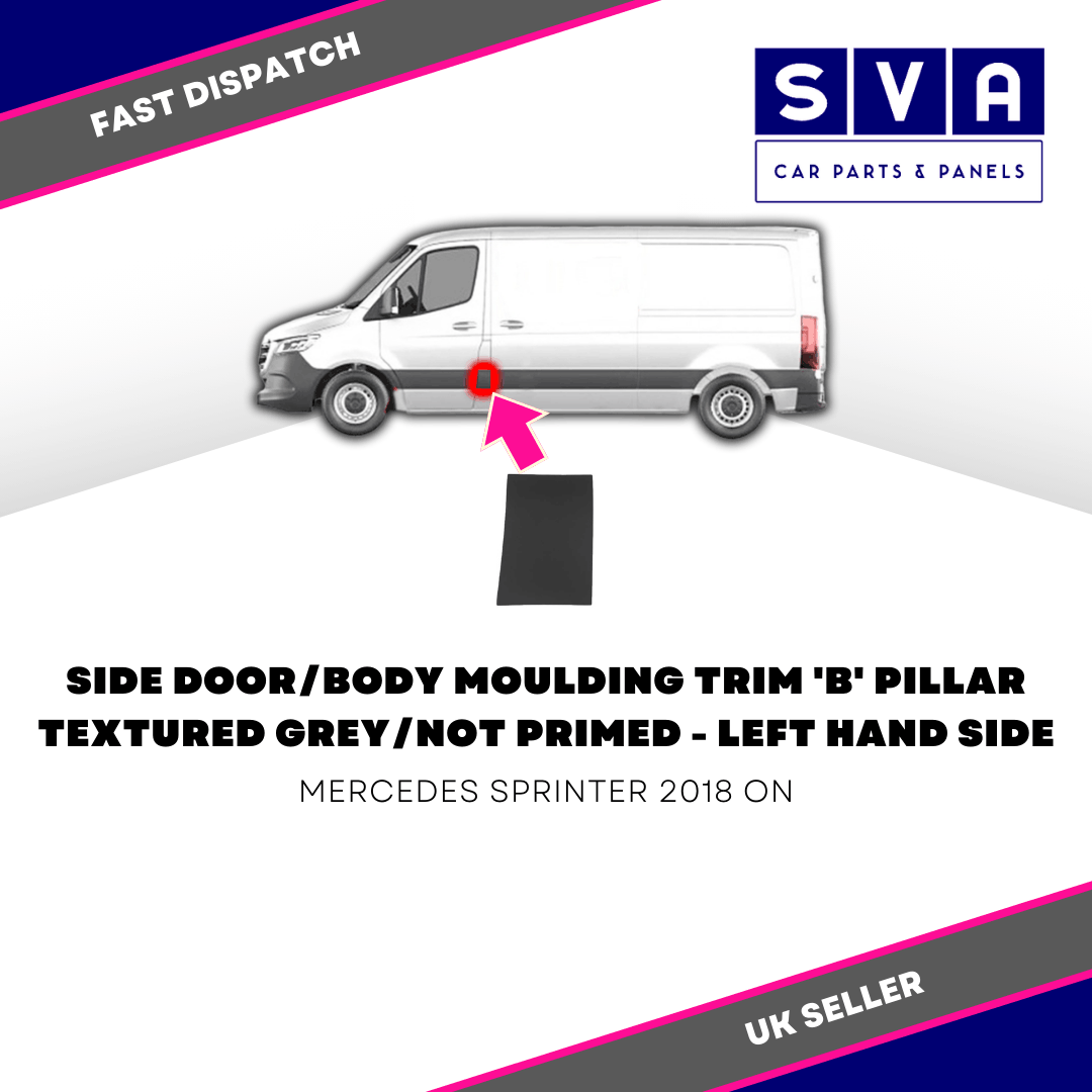 FITS MERCEDES SPRINTER 2018 ON SIDE DOOR/BODY MOULDING TRIM 'B' PILLAR GREY LEFT
