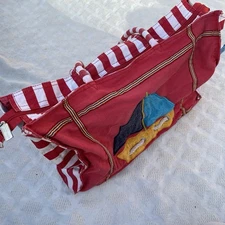 Vtg Dooney & Bourke Sun n Sand Large Nautical Beach Tote Bag Sailboat
