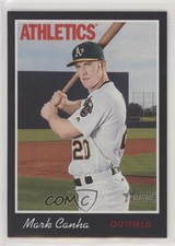 2019 Topps Heritage Black /50 Mark Canha #102 0q3