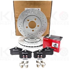 Für Seat Leon 1.8 T Cupra R 02-06 Heck Gelochte Bremsscheiben Brembo Pads 256mm