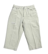 L L Bean Women's Brown Khaki Capri Pants Women's 16P 90's Hong Kong Outdoors