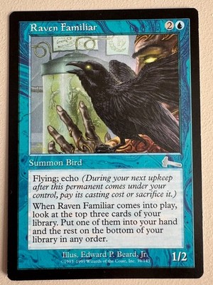 Raven Familiar - MTG  - Urza's Legacy - ENGL -  1999 M/NM Uncommon