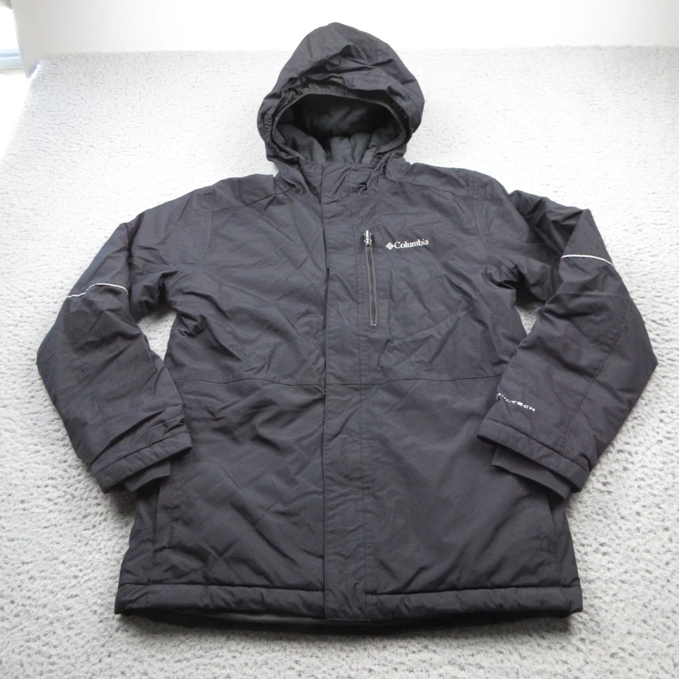 Chaqueta Columbia Niñas Grande (14-16) Negra Manga Larga Cremallera Completa Exterior Senderismo Foto 2 de 4
